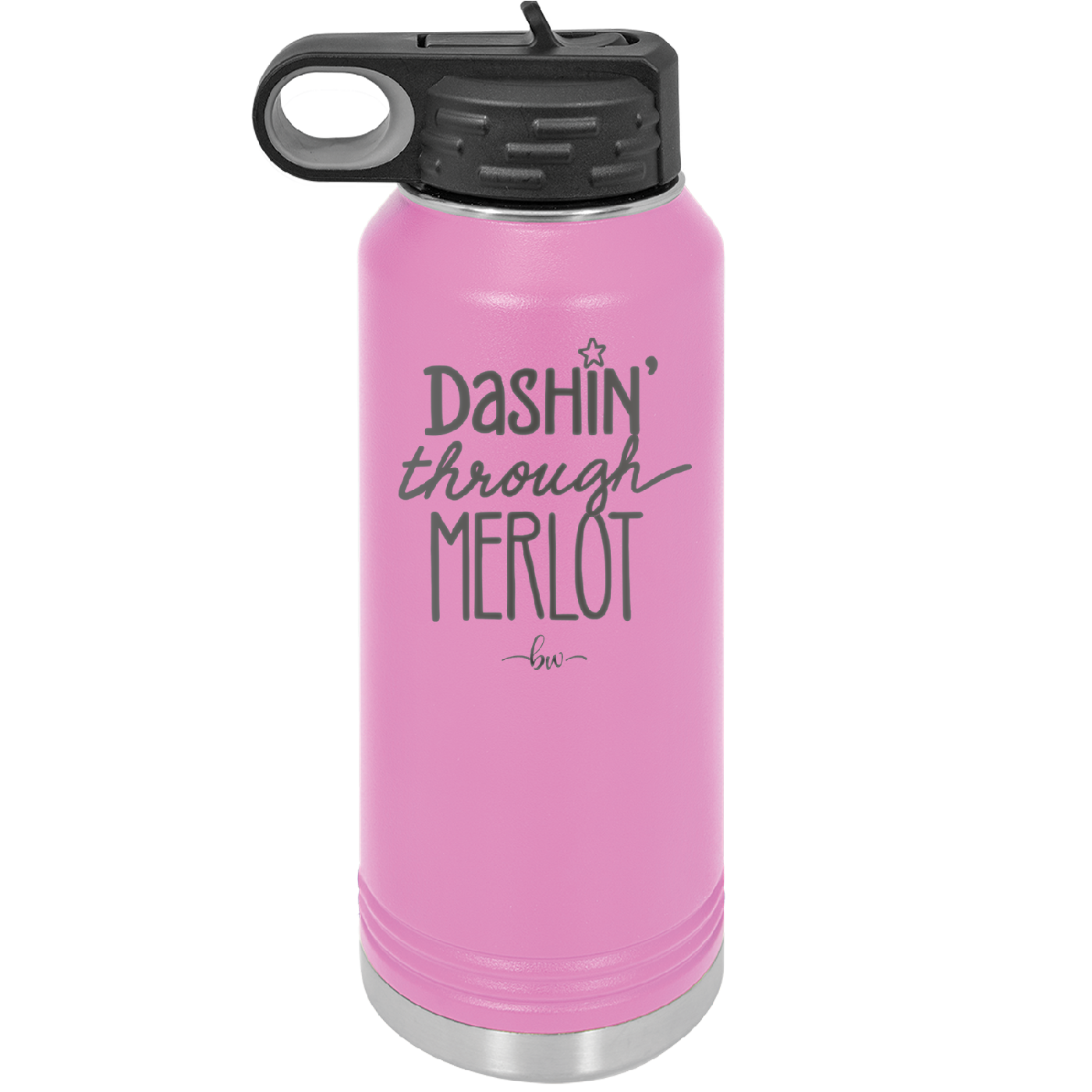 Dashing Through Merlot - Laser Engraved Stainless Steel Drinkware - 1635 -