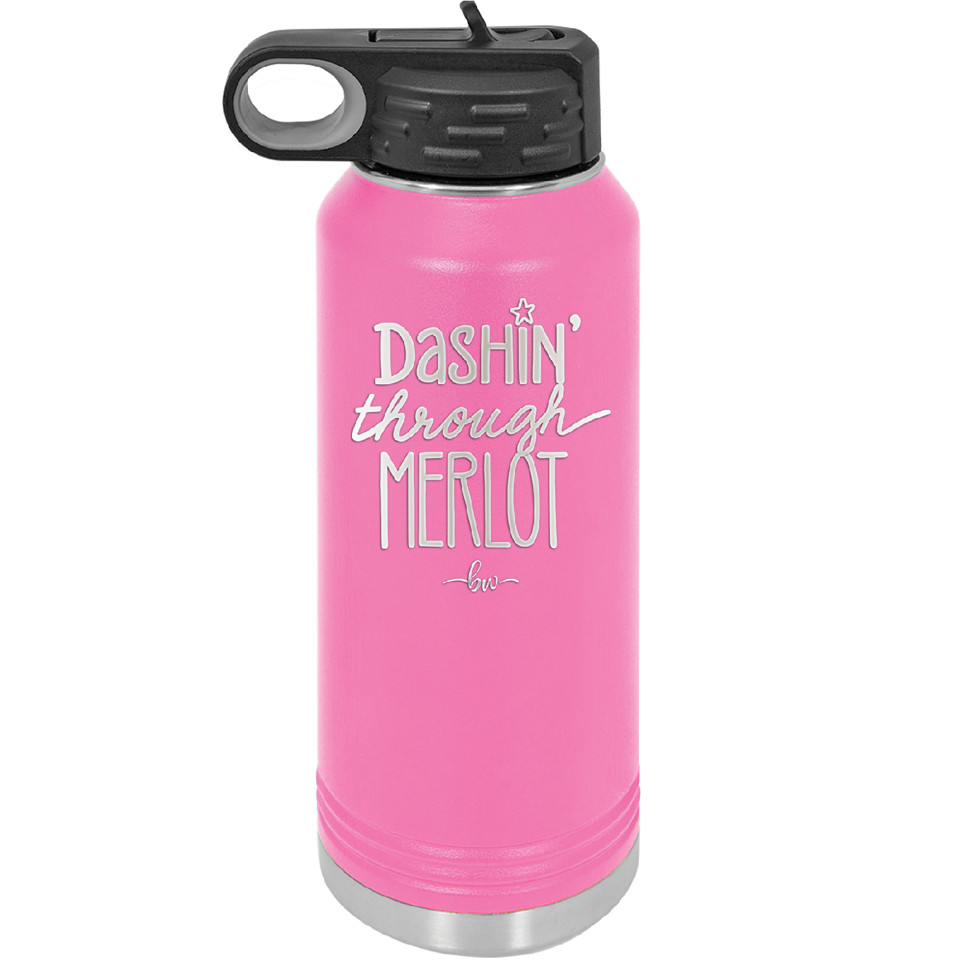 Dashing Through Merlot - Laser Engraved Stainless Steel Drinkware - 1635 -