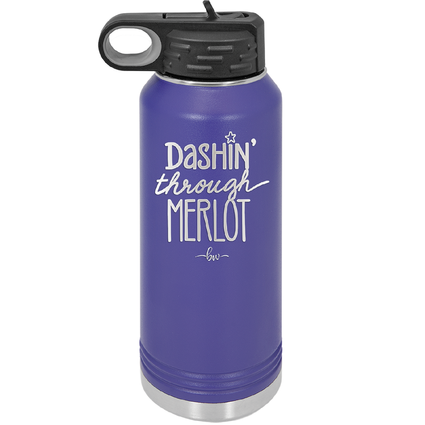 Dashing Through Merlot - Laser Engraved Stainless Steel Drinkware - 1635 -