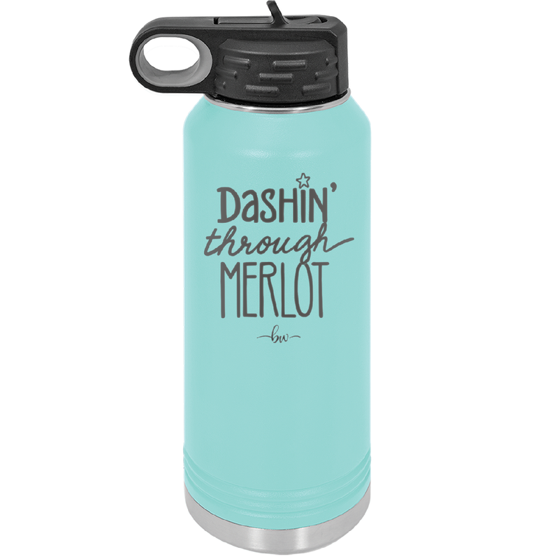 Dashing Through Merlot - Laser Engraved Stainless Steel Drinkware - 1635 -