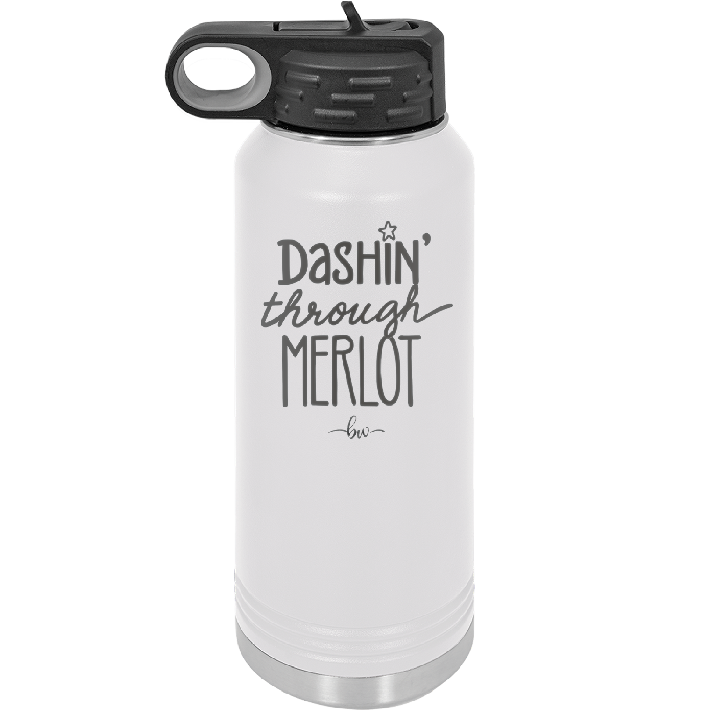 Dashing Through Merlot - Laser Engraved Stainless Steel Drinkware - 1635 -