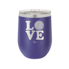 LOVE with Golf Ball - Laser Engraved Stainless Steel Drinkware - 1671 -