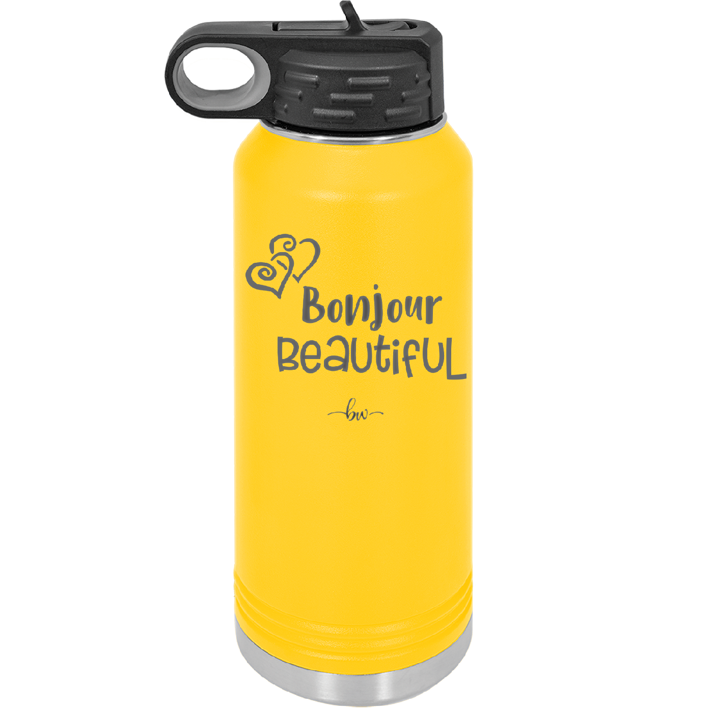 Bonjour Beautiful - Laser Engraved Stainless Steel Drinkware - 1710 -