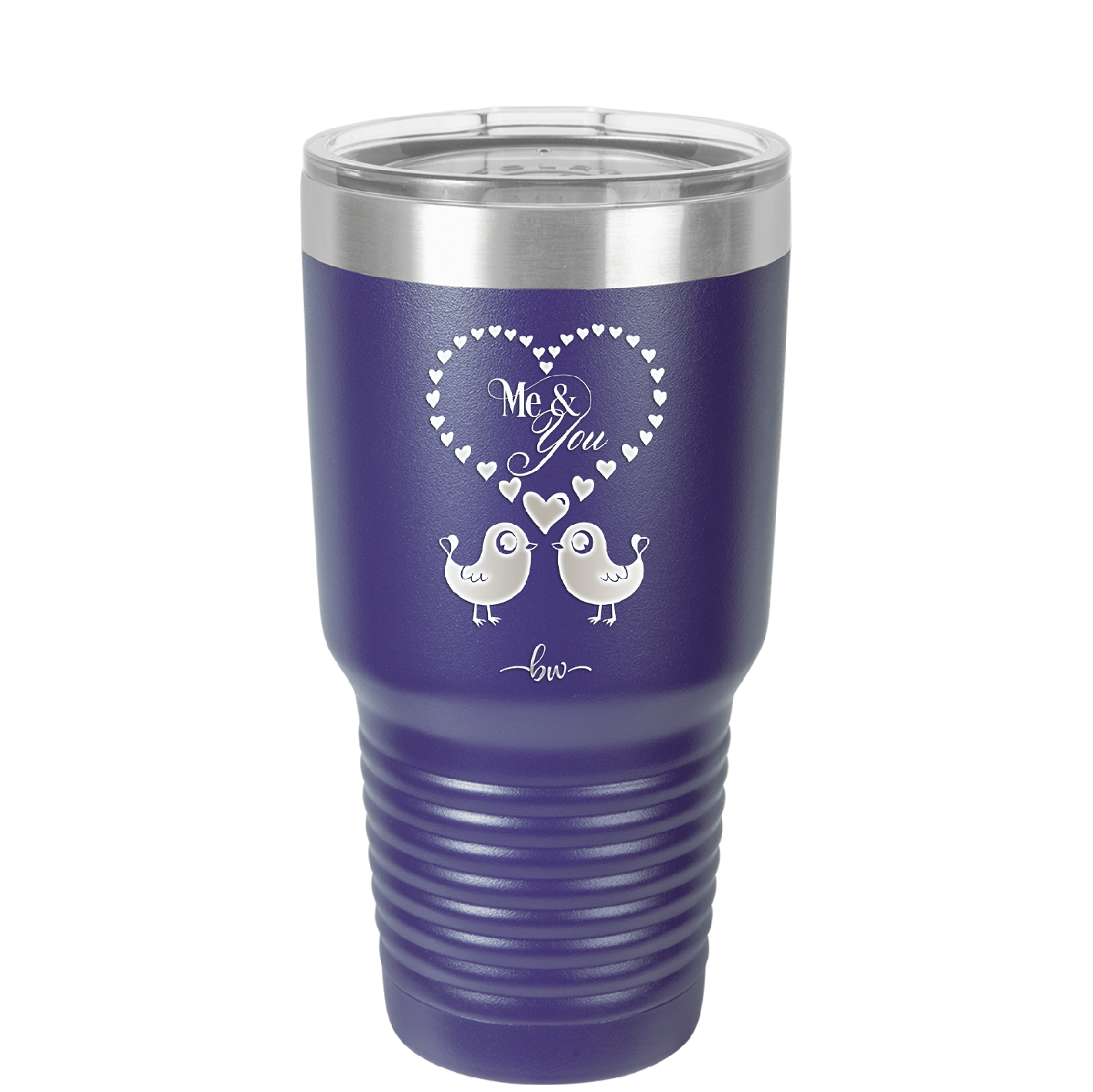 Me and You Lovebirds - Laser Engraved Stainless Steel Drinkware - 1713 -