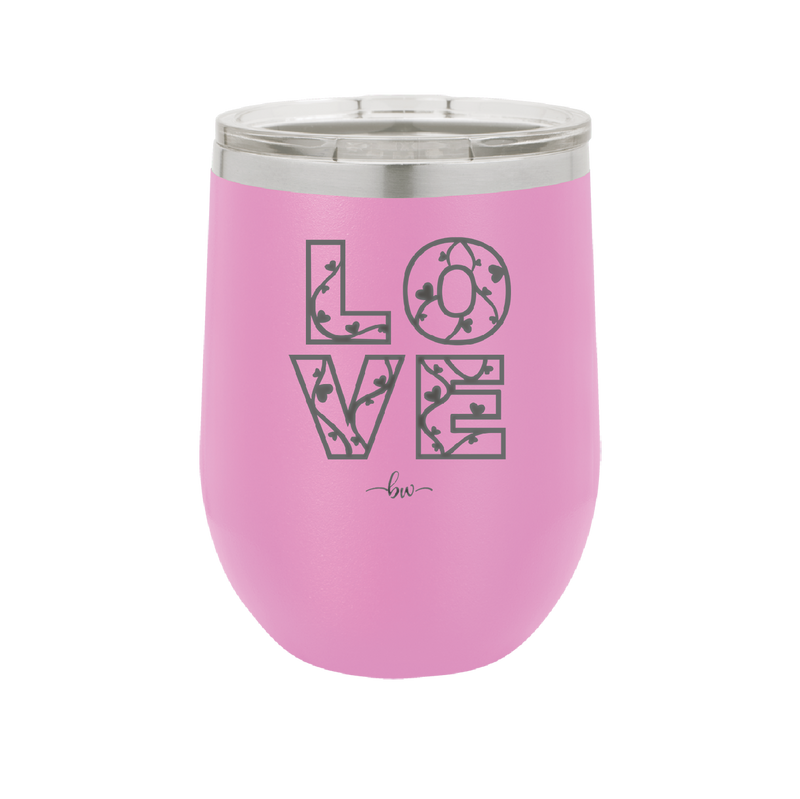 LOVE Stencil - Laser Engraved Stainless Steel Drinkware - 1724 -