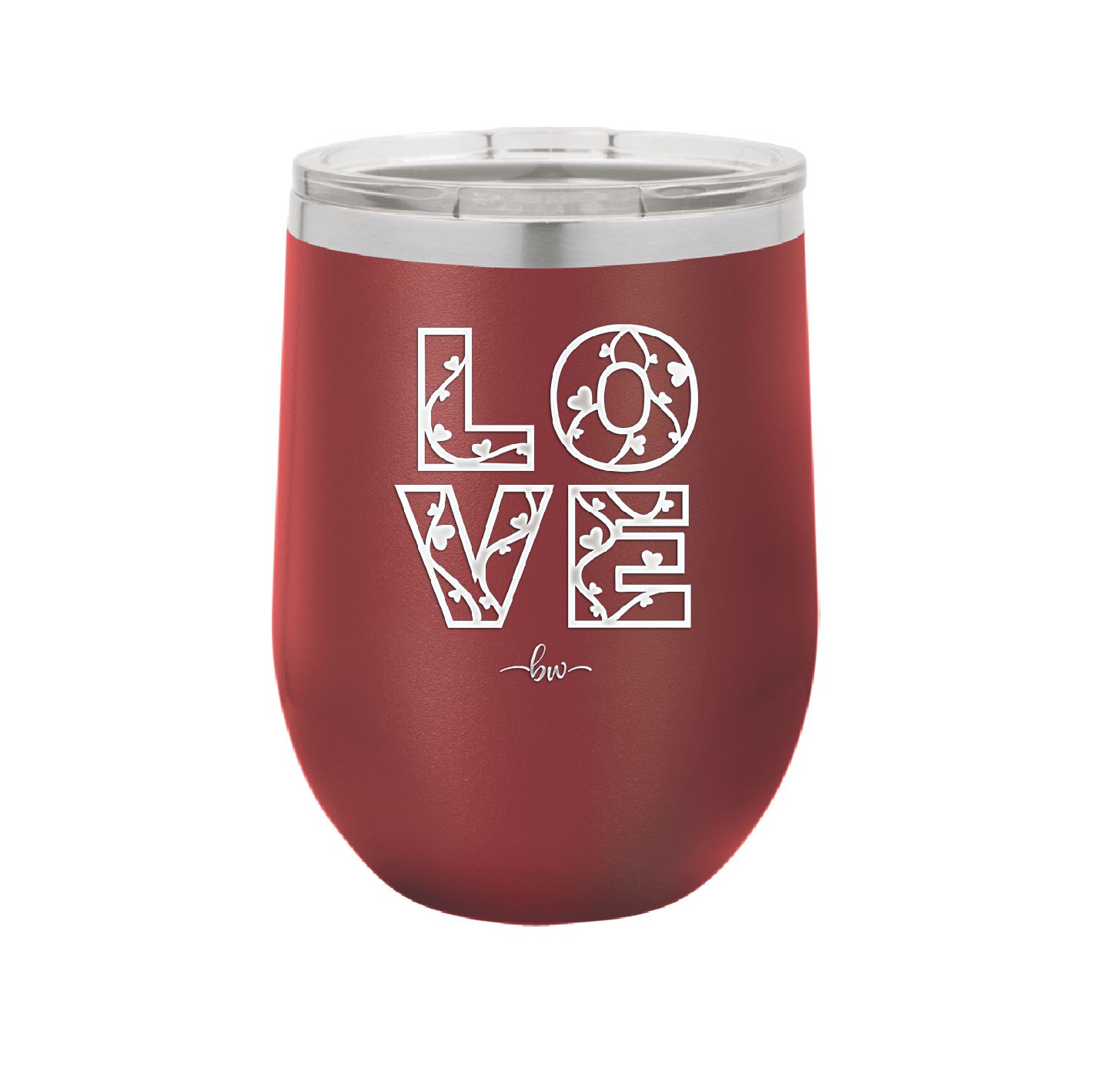 LOVE Stencil - Laser Engraved Stainless Steel Drinkware - 1724 -