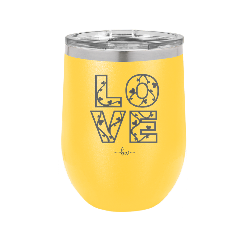 LOVE Stencil - Laser Engraved Stainless Steel Drinkware - 1724 -