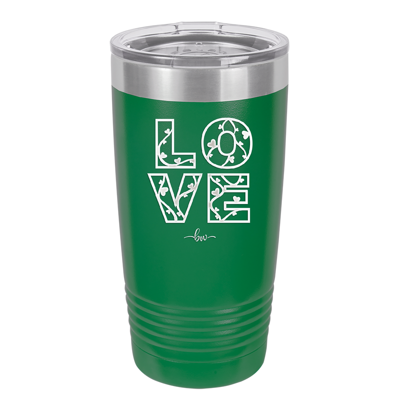 LOVE Stencil - Laser Engraved Stainless Steel Drinkware - 1724 -