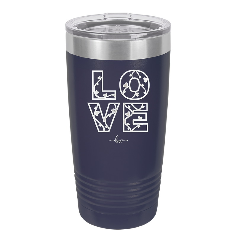 LOVE Stencil - Laser Engraved Stainless Steel Drinkware - 1724 -