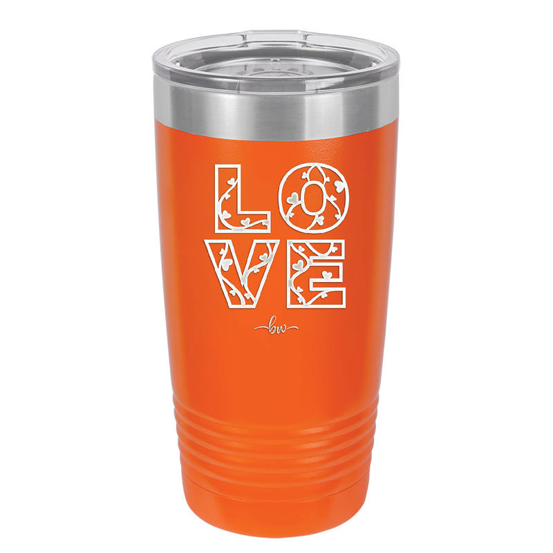 LOVE Stencil - Laser Engraved Stainless Steel Drinkware - 1724 -