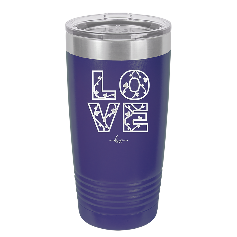 LOVE Stencil - Laser Engraved Stainless Steel Drinkware - 1724 -