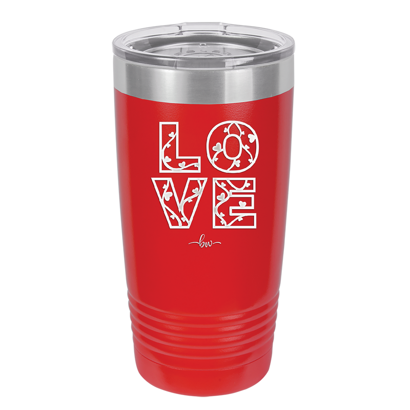 LOVE Stencil - Laser Engraved Stainless Steel Drinkware - 1724 -