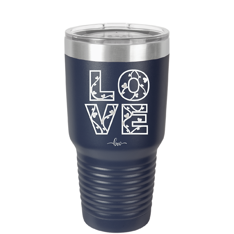 LOVE Stencil - Laser Engraved Stainless Steel Drinkware - 1724 -