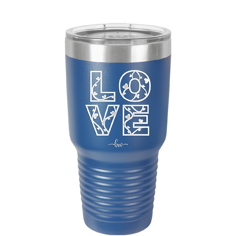 LOVE Stencil - Laser Engraved Stainless Steel Drinkware - 1724 -