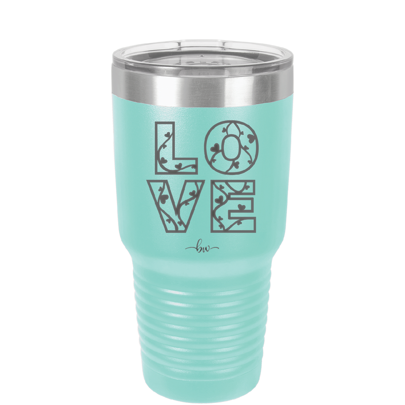 LOVE Stencil - Laser Engraved Stainless Steel Drinkware - 1724 -