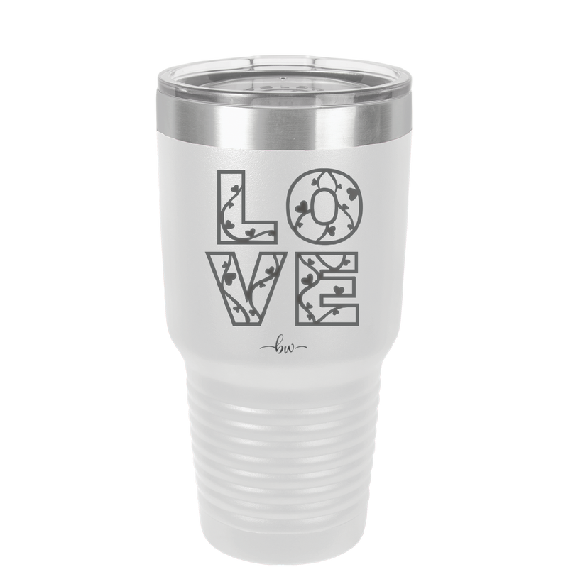 LOVE Stencil - Laser Engraved Stainless Steel Drinkware - 1724 -