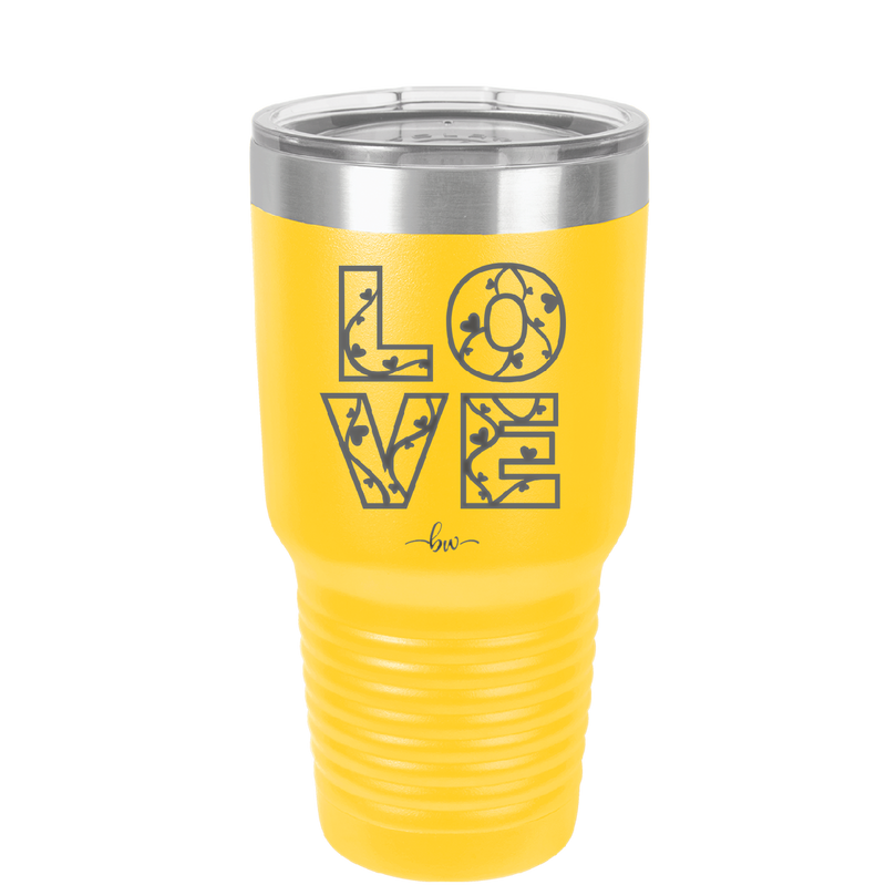 LOVE Stencil - Laser Engraved Stainless Steel Drinkware - 1724 -