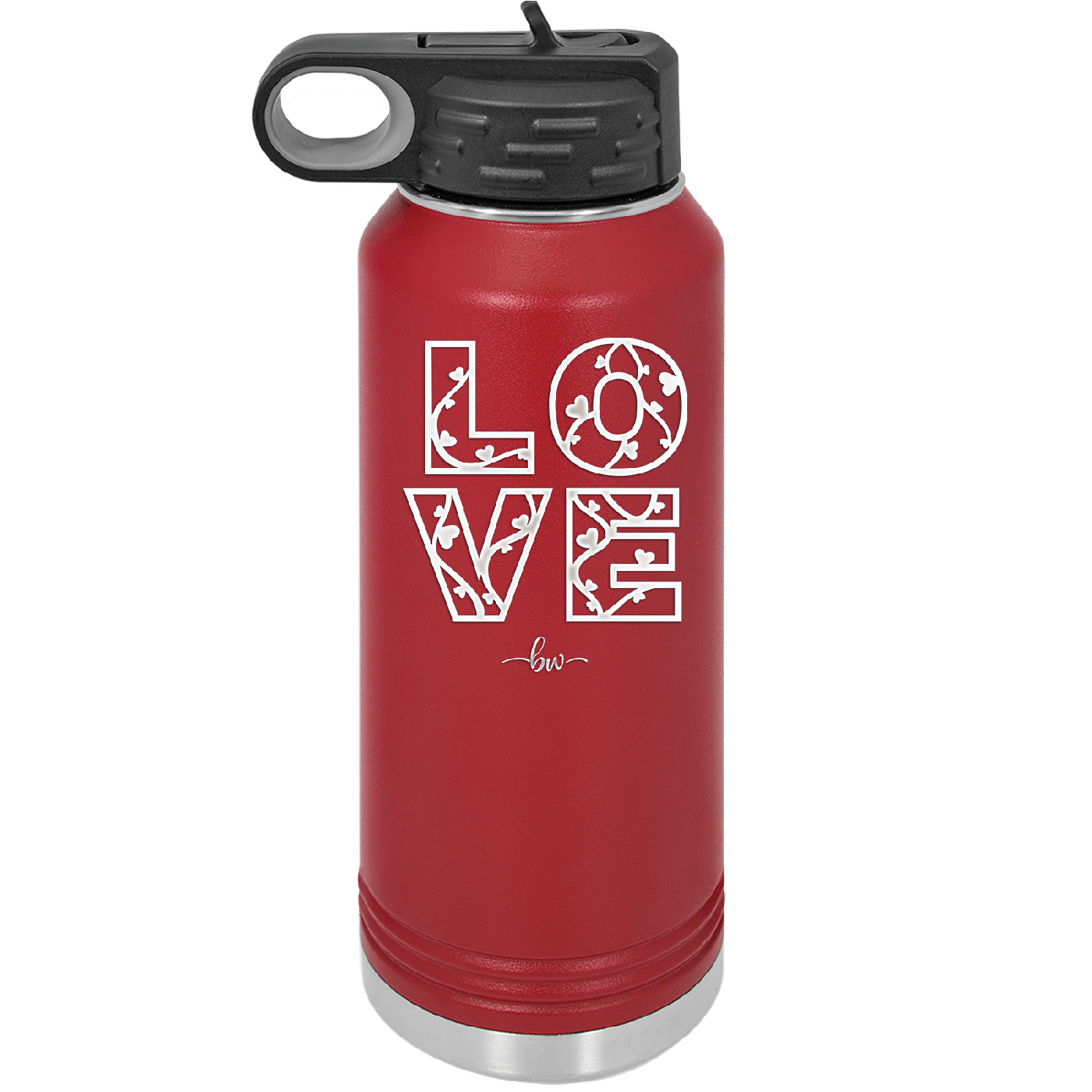 LOVE Stencil - Laser Engraved Stainless Steel Drinkware - 1724 -