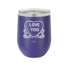 Candy Heart Love You - Laser Engraved Stainless Steel Drinkware - 1756 -