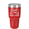 Candy Heart Love You - Laser Engraved Stainless Steel Drinkware - 1756 -