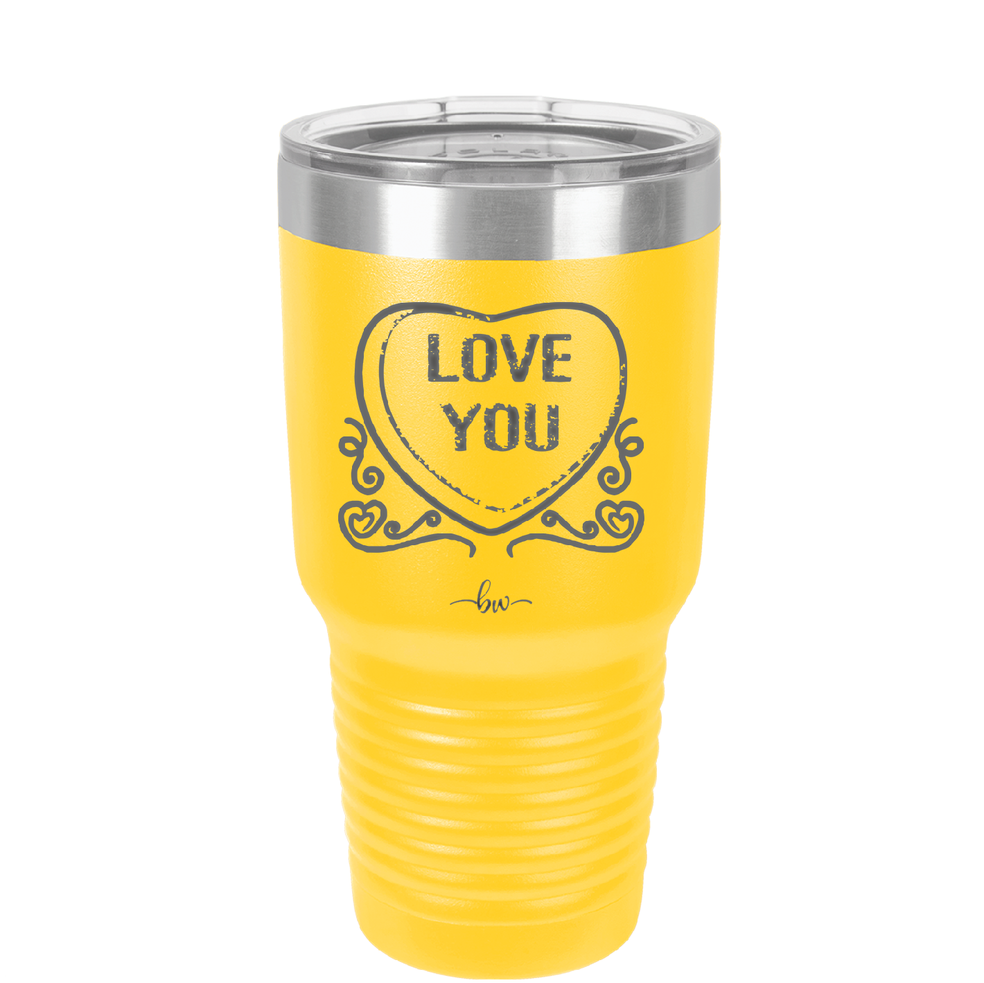 Candy Heart Love You - Laser Engraved Stainless Steel Drinkware - 1756 -