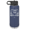 Candy Heart Love You - Laser Engraved Stainless Steel Drinkware - 1756 -