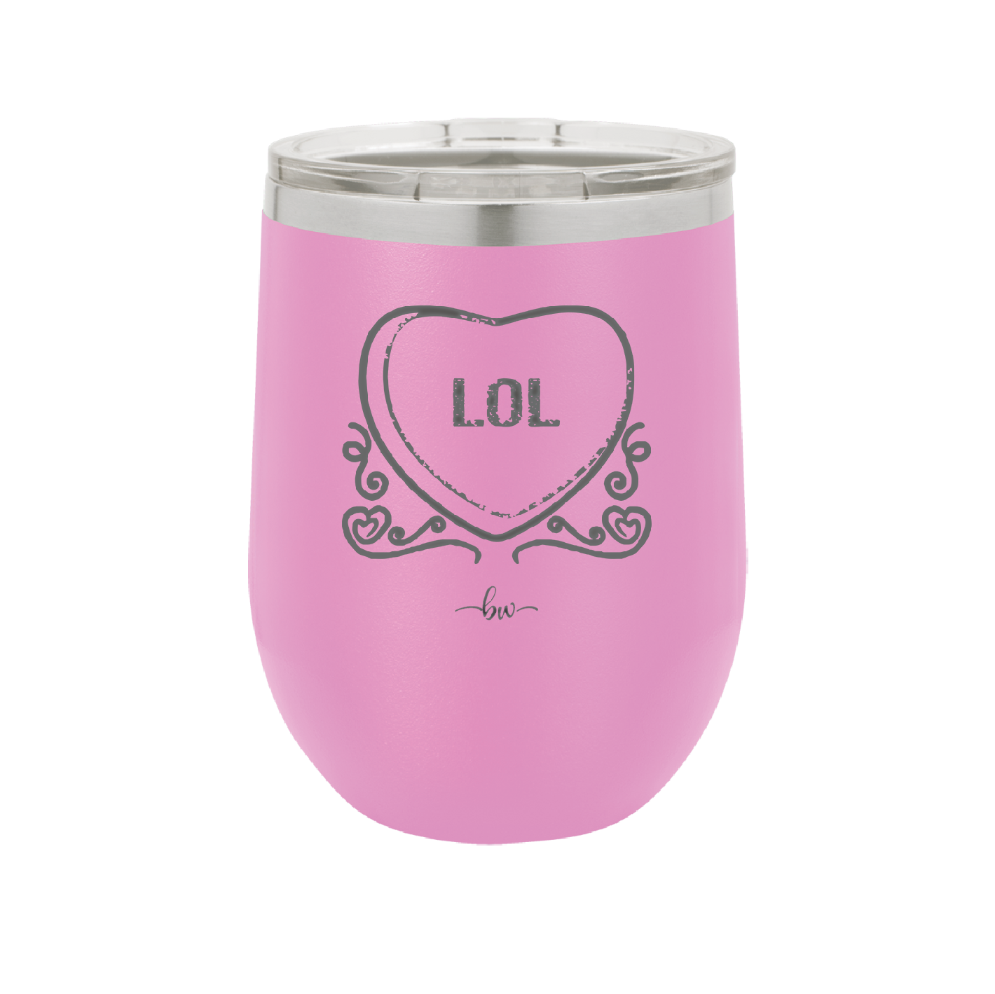 Candy Heart LOL - Laser Engraved Stainless Steel Drinkware - 1759 -