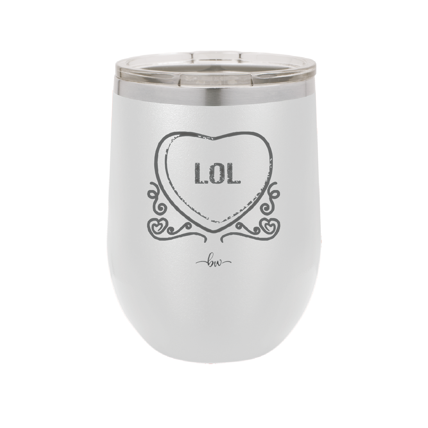 Candy Heart LOL - Laser Engraved Stainless Steel Drinkware - 1759 -