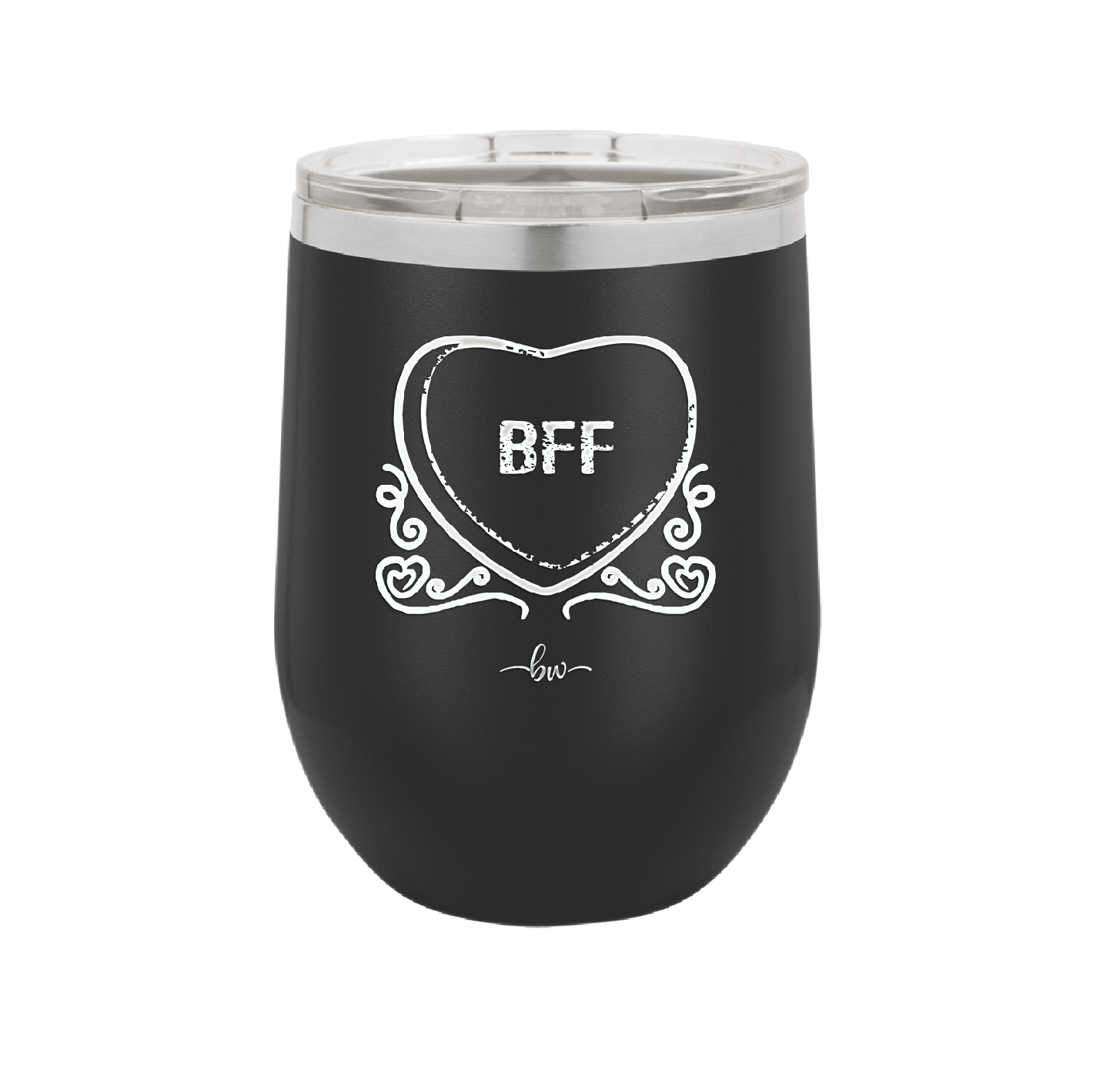 Candy Heart BFF - Laser Engraved Stainless Steel Drinkware - 1770 -