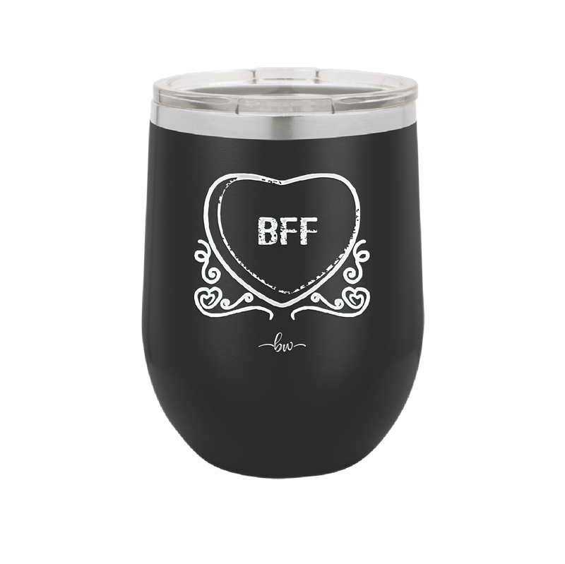 Candy Heart BFF - Laser Engraved Stainless Steel Drinkware - 1770 -