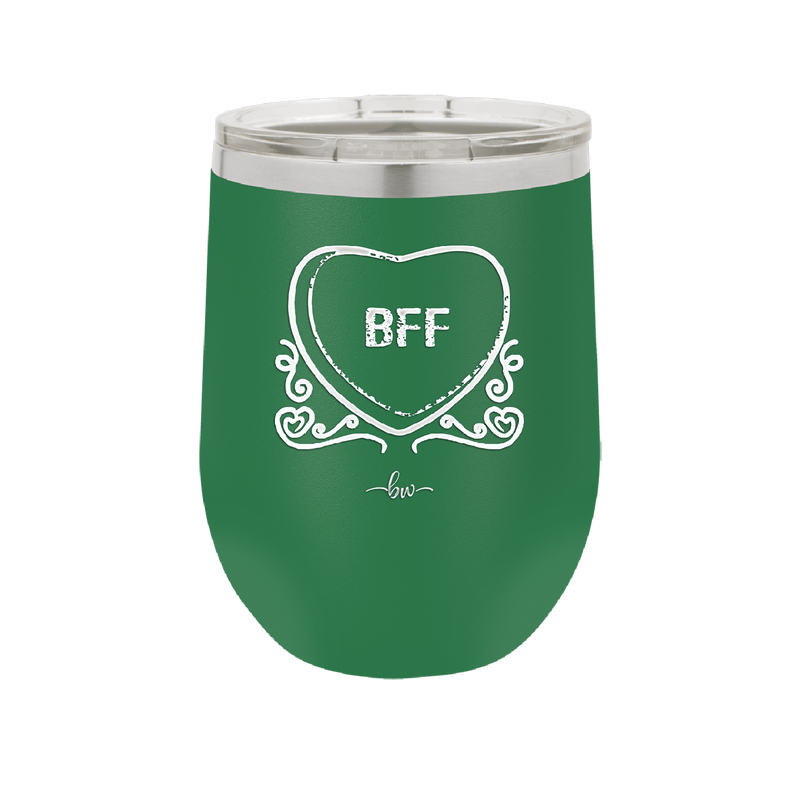 Candy Heart BFF - Laser Engraved Stainless Steel Drinkware - 1770 -