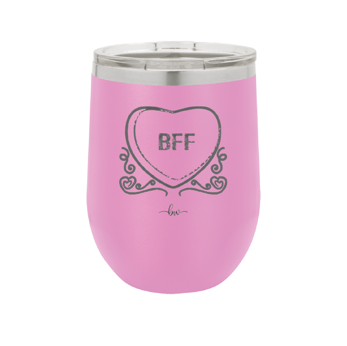 Candy Heart BFF - Laser Engraved Stainless Steel Drinkware - 1770 -