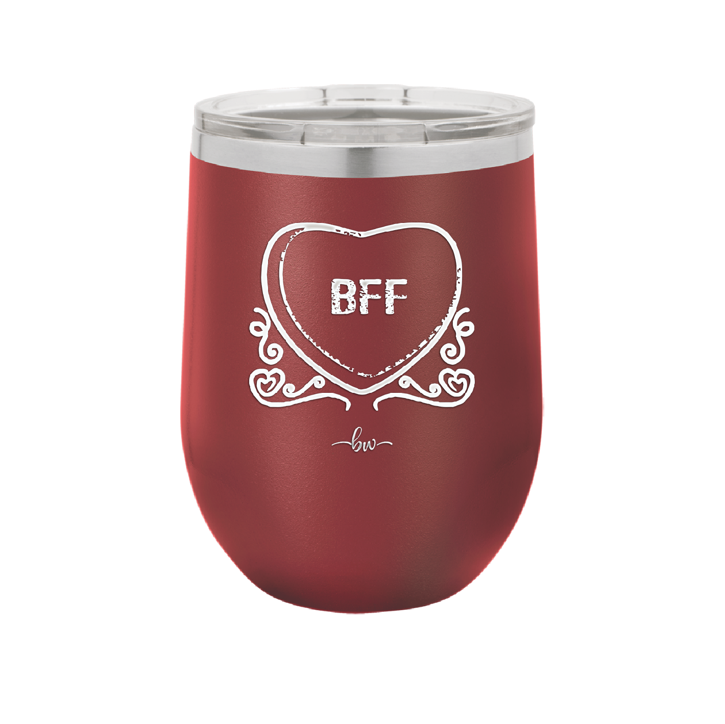 Candy Heart BFF - Laser Engraved Stainless Steel Drinkware - 1770 -