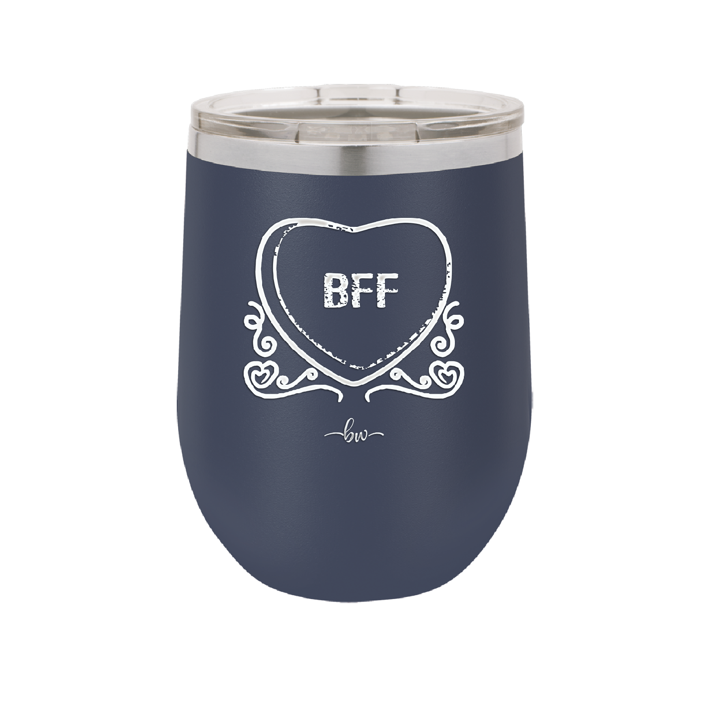 Candy Heart BFF - Laser Engraved Stainless Steel Drinkware - 1770 -