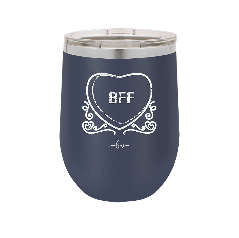 Candy Heart BFF - Laser Engraved Stainless Steel Drinkware - 1770 -