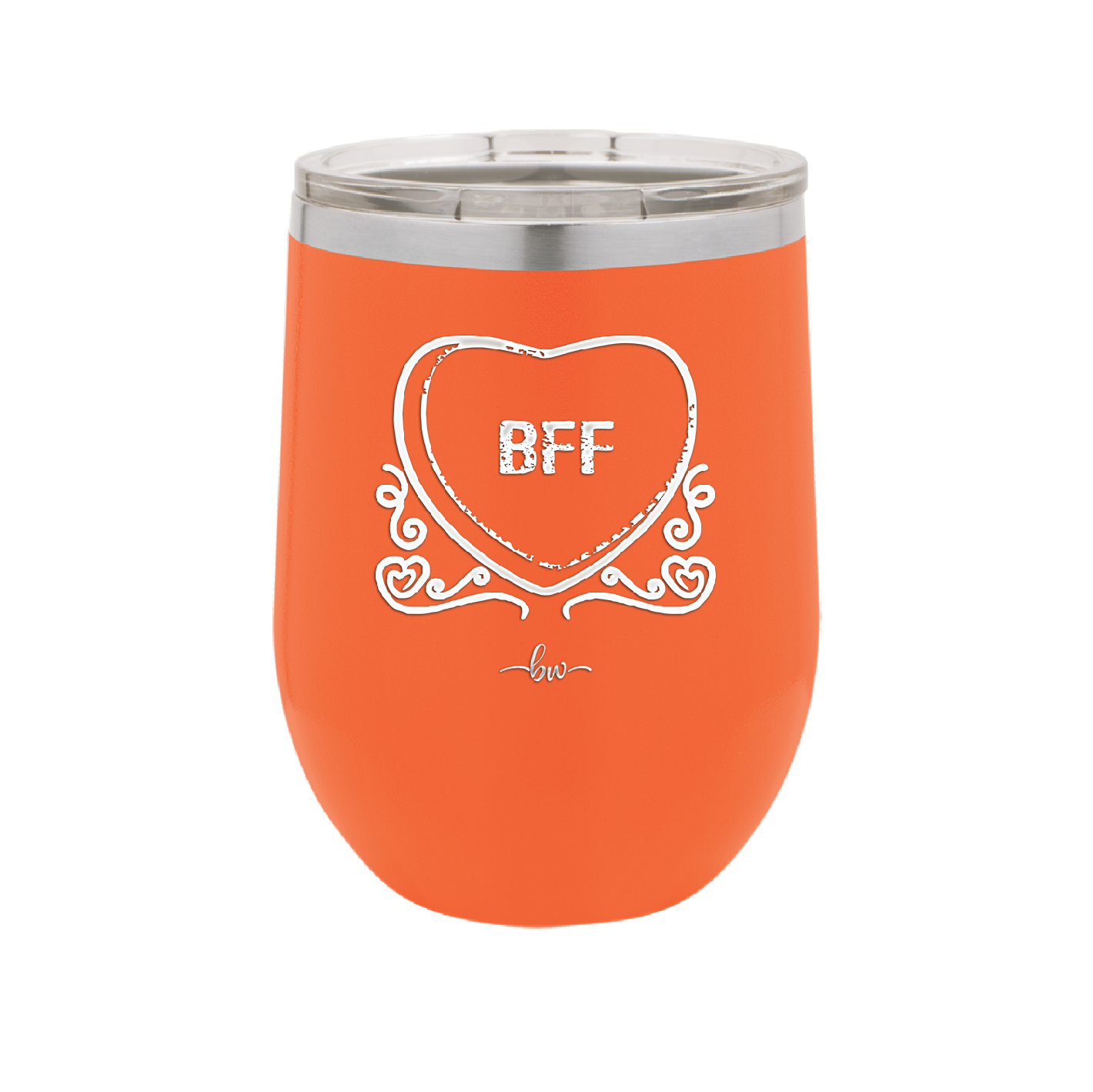 Candy Heart BFF - Laser Engraved Stainless Steel Drinkware - 1770 -