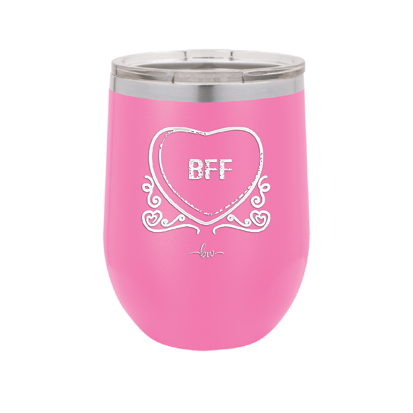 Candy Heart BFF - Laser Engraved Stainless Steel Drinkware - 1770 -