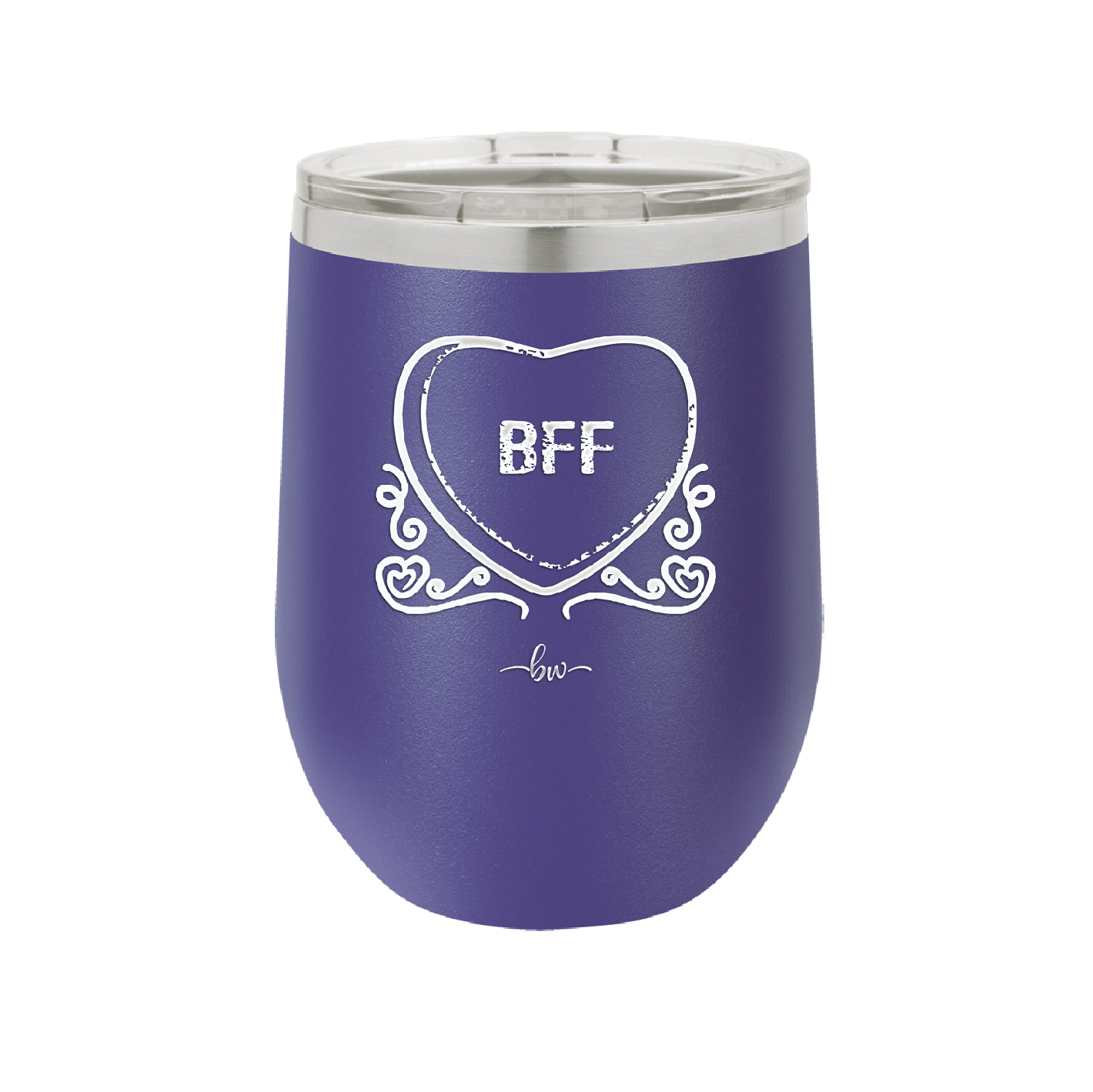 Candy Heart BFF - Laser Engraved Stainless Steel Drinkware - 1770 -