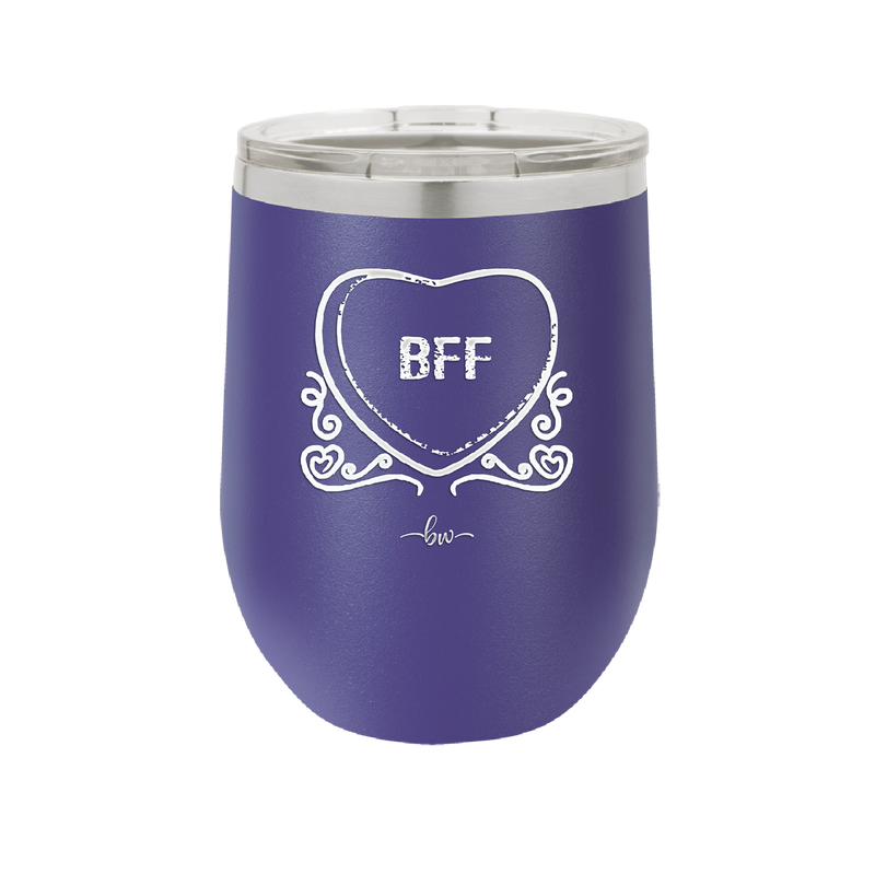 Candy Heart BFF - Laser Engraved Stainless Steel Drinkware - 1770 -