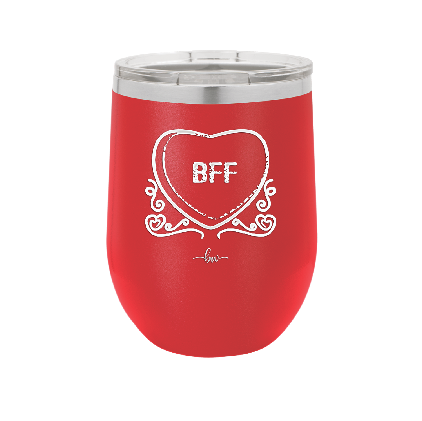 Candy Heart BFF - Laser Engraved Stainless Steel Drinkware - 1770 -