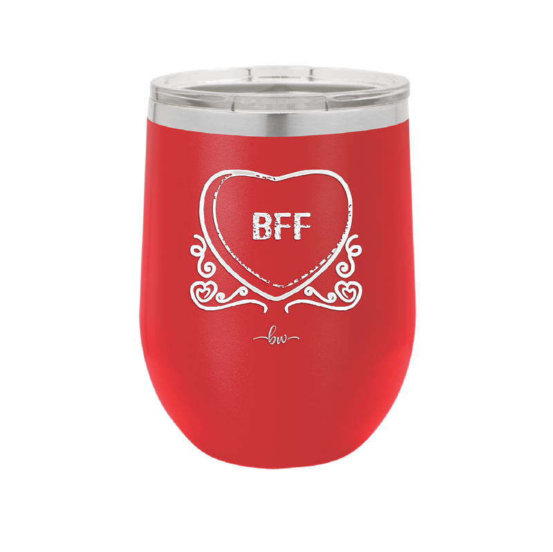 Candy Heart BFF - Laser Engraved Stainless Steel Drinkware - 1770 -