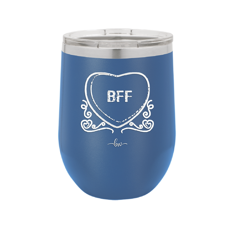 Candy Heart BFF - Laser Engraved Stainless Steel Drinkware - 1770 -