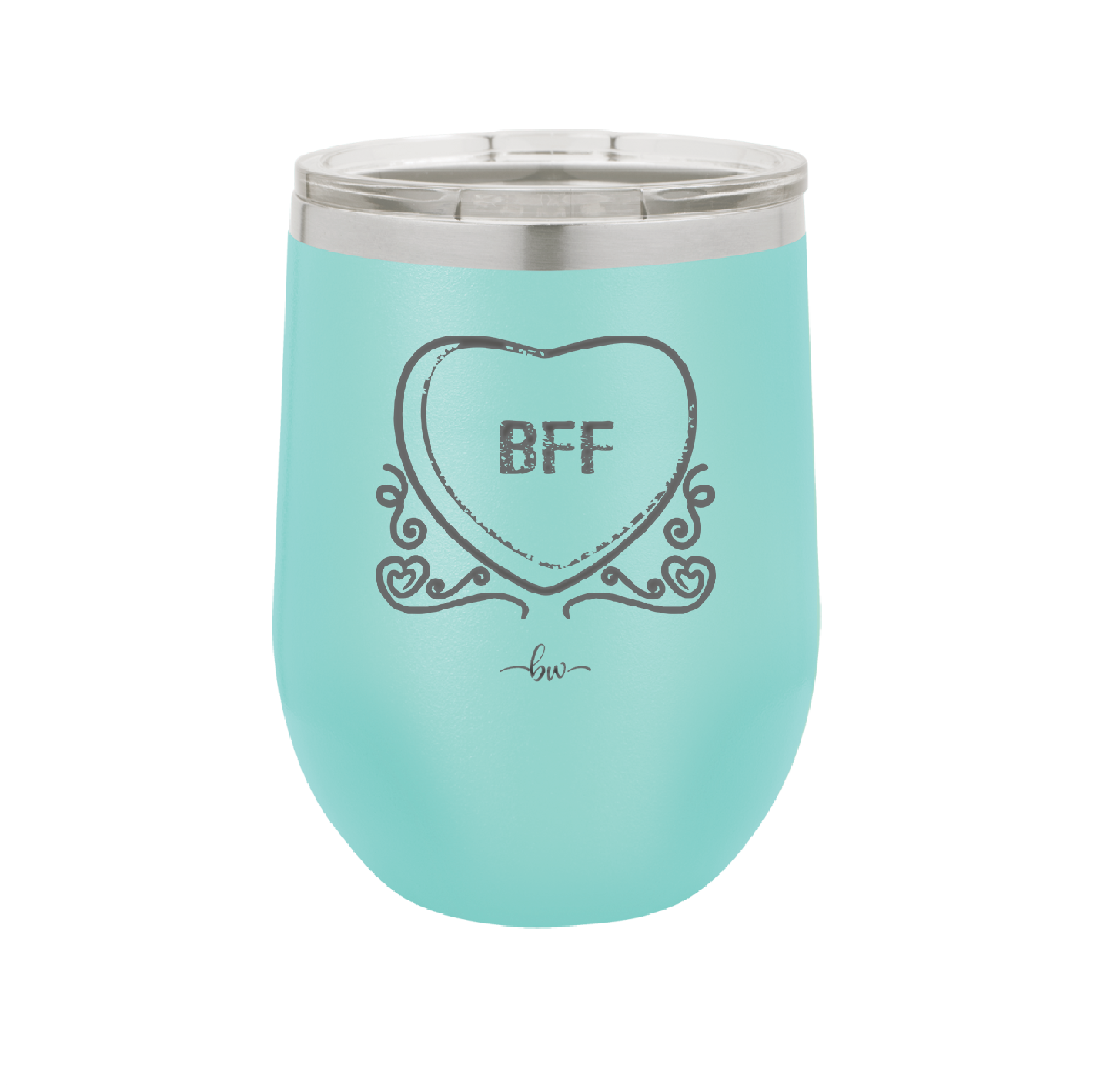 Candy Heart BFF - Laser Engraved Stainless Steel Drinkware - 1770 -