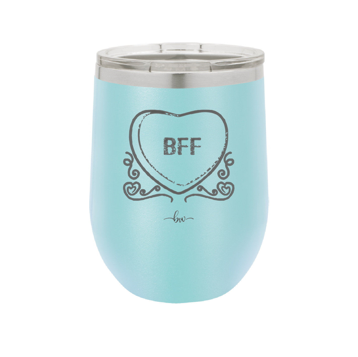 Candy Heart BFF - Laser Engraved Stainless Steel Drinkware - 1770 -