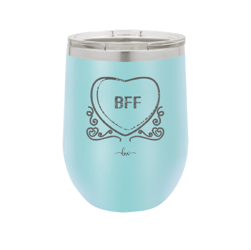 Candy Heart BFF - Laser Engraved Stainless Steel Drinkware - 1770 -