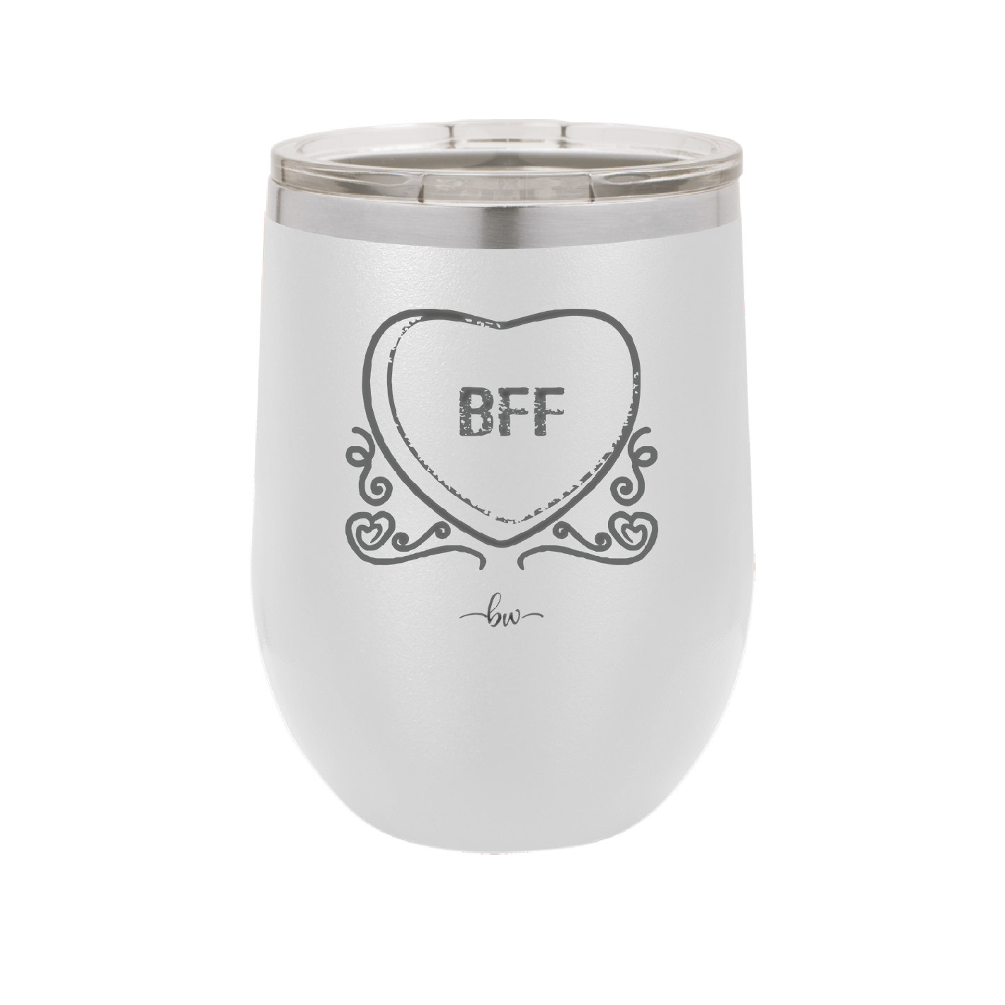 Candy Heart BFF - Laser Engraved Stainless Steel Drinkware - 1770 -