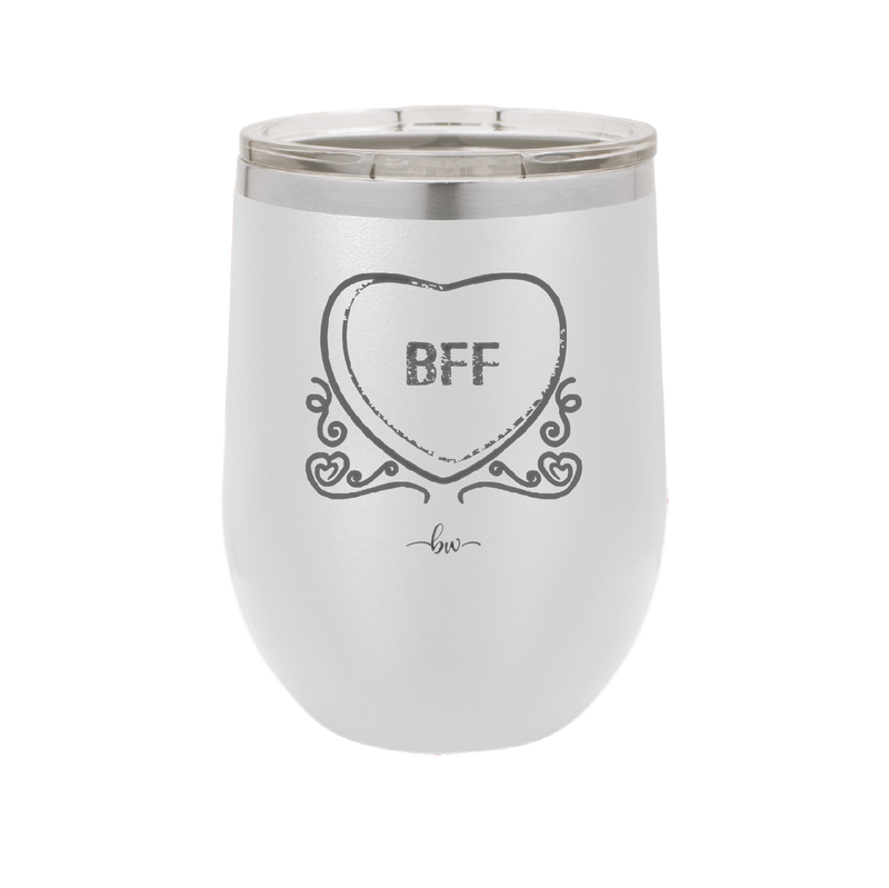 Candy Heart BFF - Laser Engraved Stainless Steel Drinkware - 1770 -