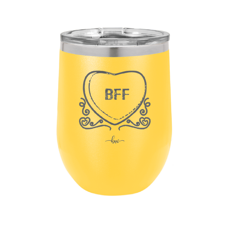 Candy Heart BFF - Laser Engraved Stainless Steel Drinkware - 1770 -