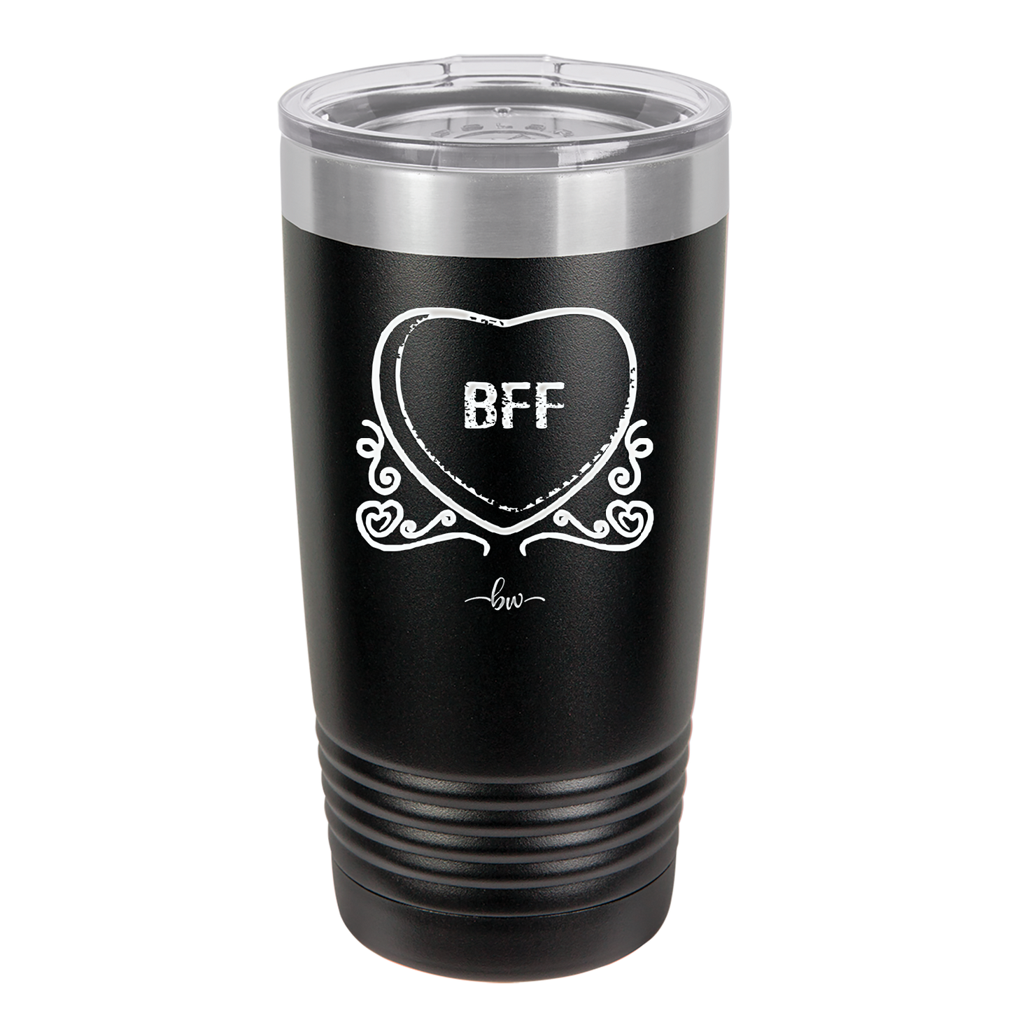 Candy Heart BFF - Laser Engraved Stainless Steel Drinkware - 1770 -