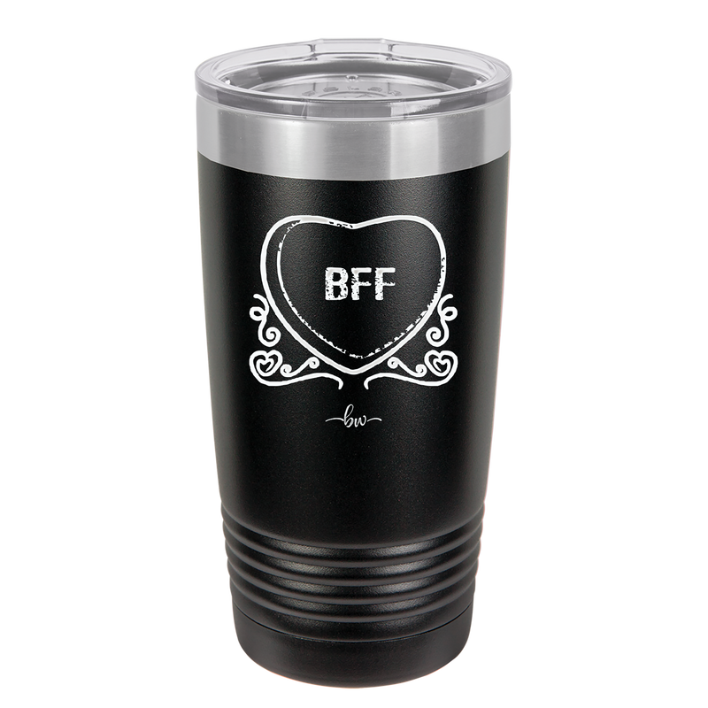 Candy Heart BFF - Laser Engraved Stainless Steel Drinkware - 1770 -